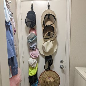 Hat Hanger for Door with 20 Adjustable Hooks