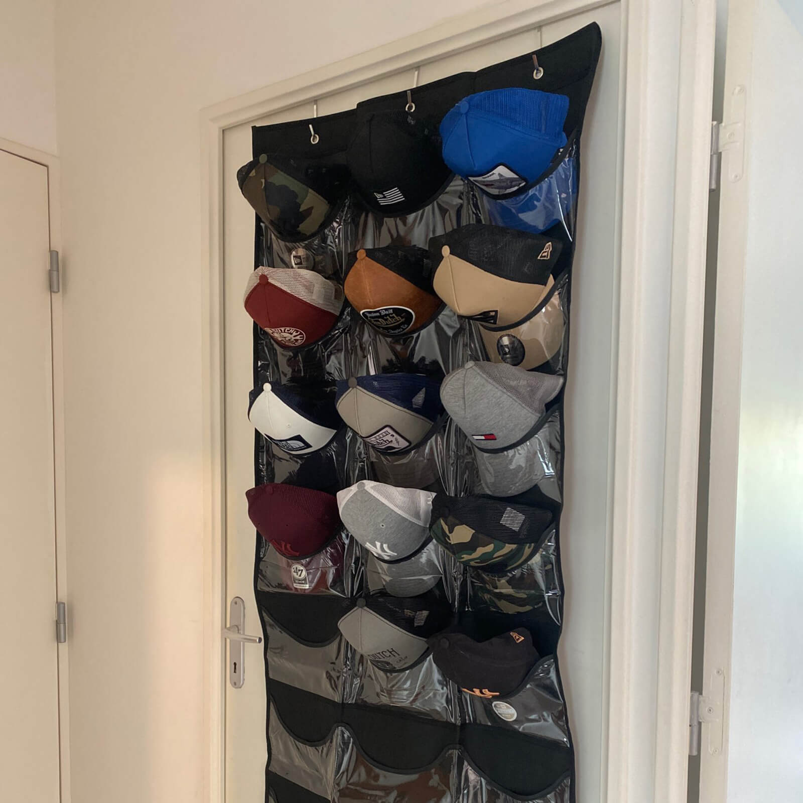 Baseball Cap Rack for Door with 24 Pockets - Hat Rack Store